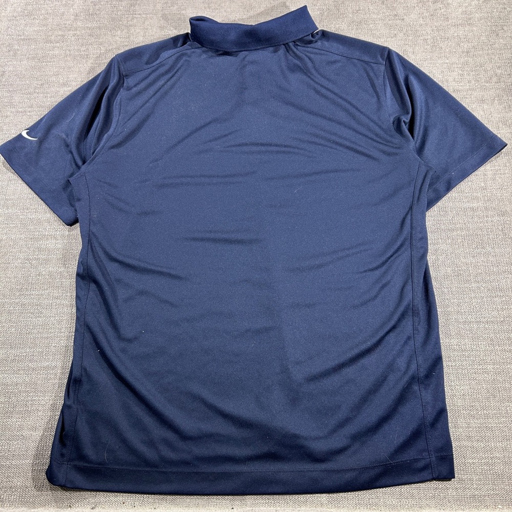 Nike Golf Polo Shirt Mens XL Navy Blue Excellent Dri-FIT Short Sleeve Solid - Picture 2 of 7